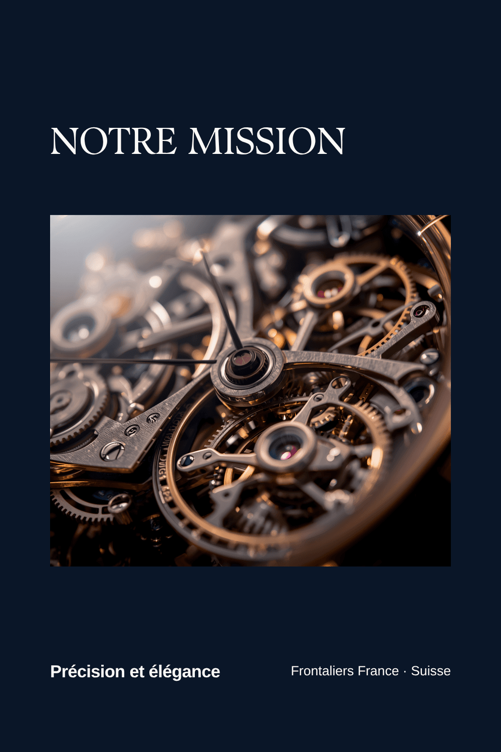 Notre mission · Précision et élégance, frontaliers France · Suisse